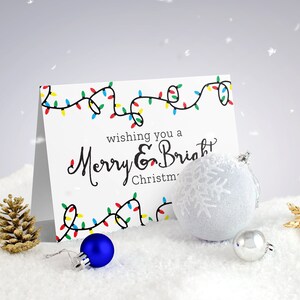 Printable Christmas Card - Merry And Bright