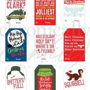 Christmas Vacation Gift Tags - Printable - Etsy