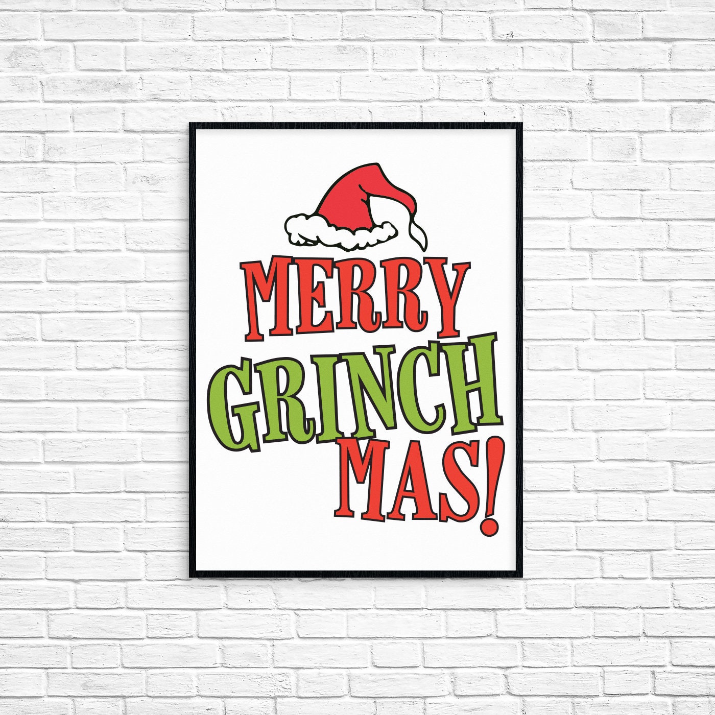 Merry Grinchmas Watercolor Print The Grinch Christmas -  Portugal