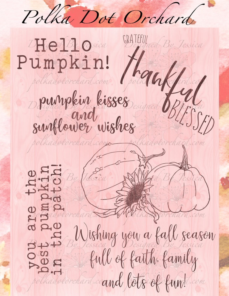 The Best Pumpkin Digital Stamp Set image 0