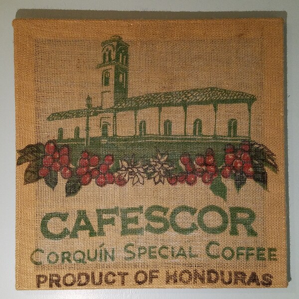 Cafescor Honduras Coffee Bag Wall Hanging