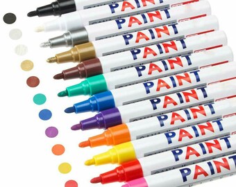 12PCS Color Waterproof Paint Marker Pens Set Car Tire Painting Drawing Art Gift 