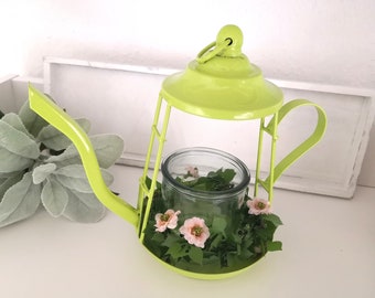 Spring decoration lantern metal decorative jug with wind light decorative hanger table decoration garden decoration
