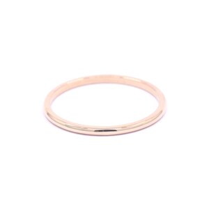 Solid Gold Ring / 1.2mm Plain Wedding Band / 14k Real Gold Band / Dainty Midi Ring / 14k Wedding Band / Stack Ring / Tiny Wedding Ring