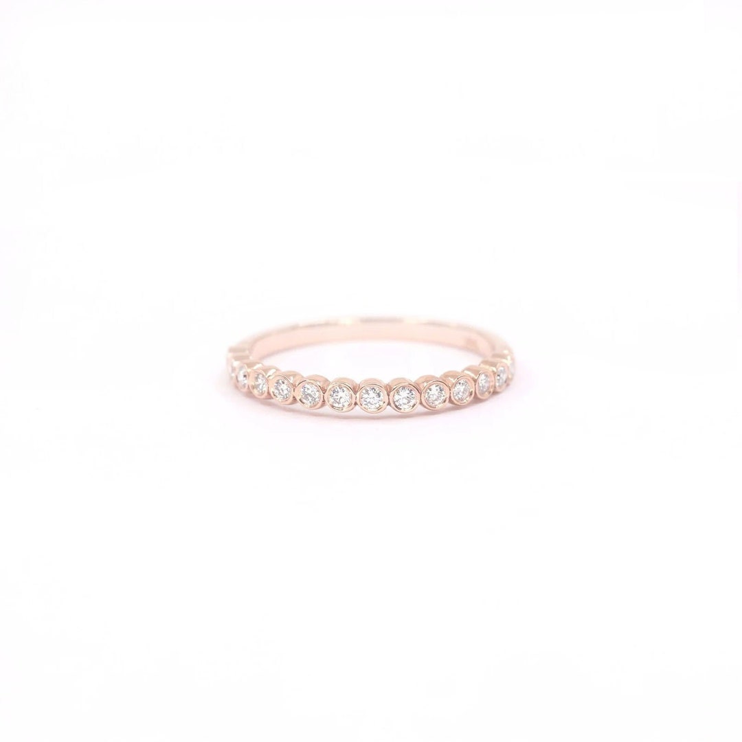 Qings 925 Sterling Silber Damen Ring - Ewigkeit Ehering Mit Zirkonia - Stapelbarer Verlobungsring