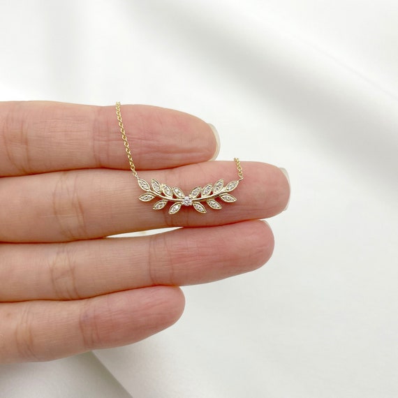 女性用ダイヤモンドネックレス 華奢なリーフネックレス 14Kゴールドメッキ 重ね付けキュービックジルコニア ムーンネックレス シンプルなダイヤモンドチョー ネックレス ペンダント プラチナ リーフ」の人気商品一覧 | 安い商品を