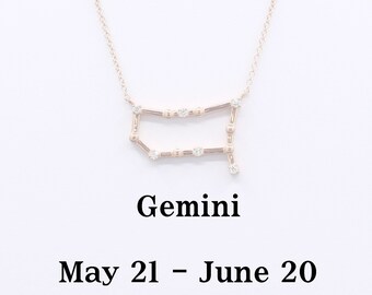 Gemini Necklace - Etsy