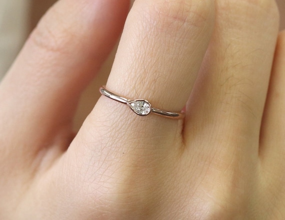 Etsy pear engagement ring hot sale