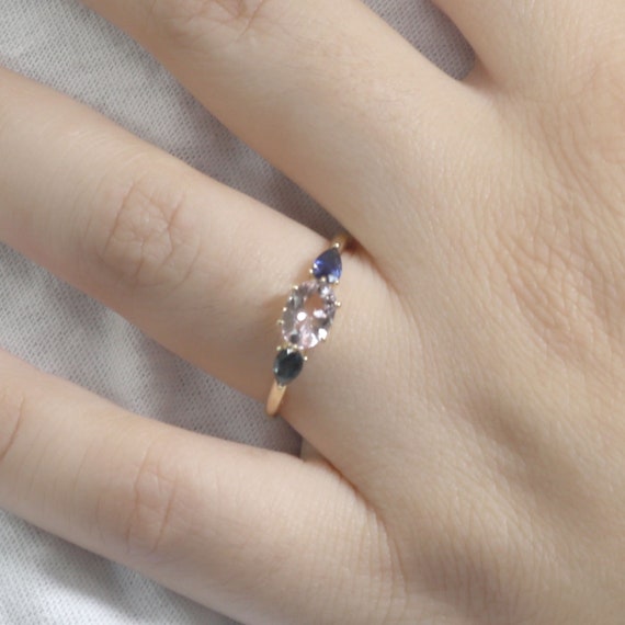 Morganite 2024 stackable rings