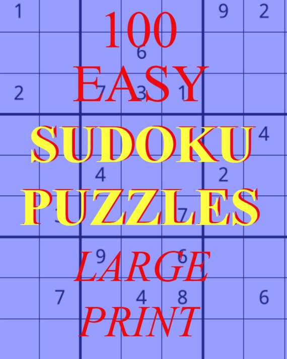 Buy 100 Easy Sudoku Puzzleslarge Printsudoku Printablebrain Online in India  