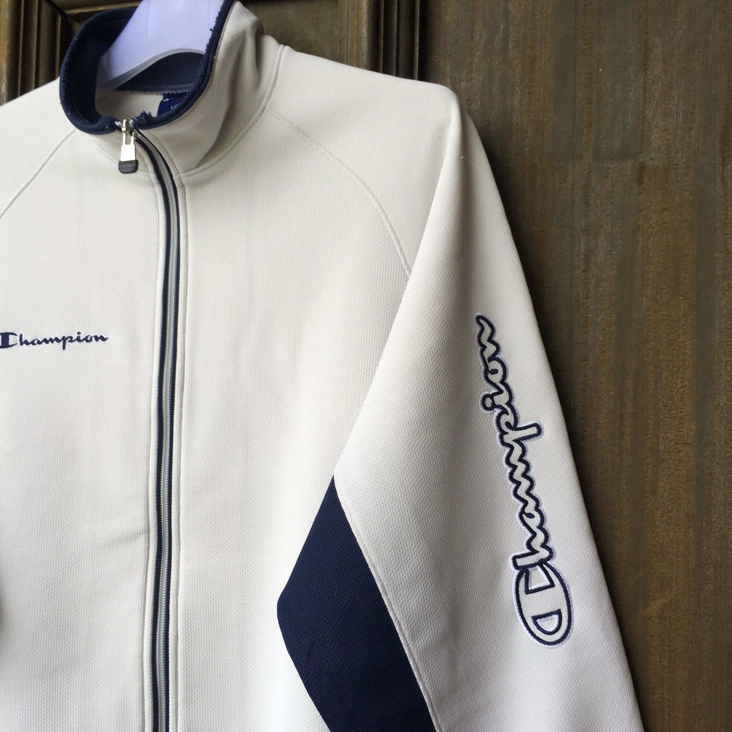 Vintage Champion Track Jacket: Embroidered Logo, Size L - Etsy