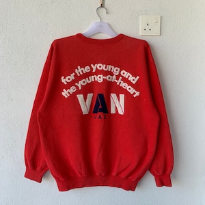 Vintage VAN JAC Sweatshirt: Big Logo Japanese Streetwear (Size L)