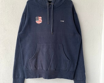 Bluza z kapturem FIFA USA w stylu vintage: bawełniana z dużym logo (rozmiar M)