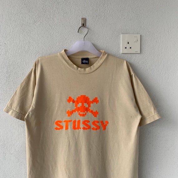 Vintage Stussy T-shirt: Cross Skull Logo, Made in USA, Size L - Etsy