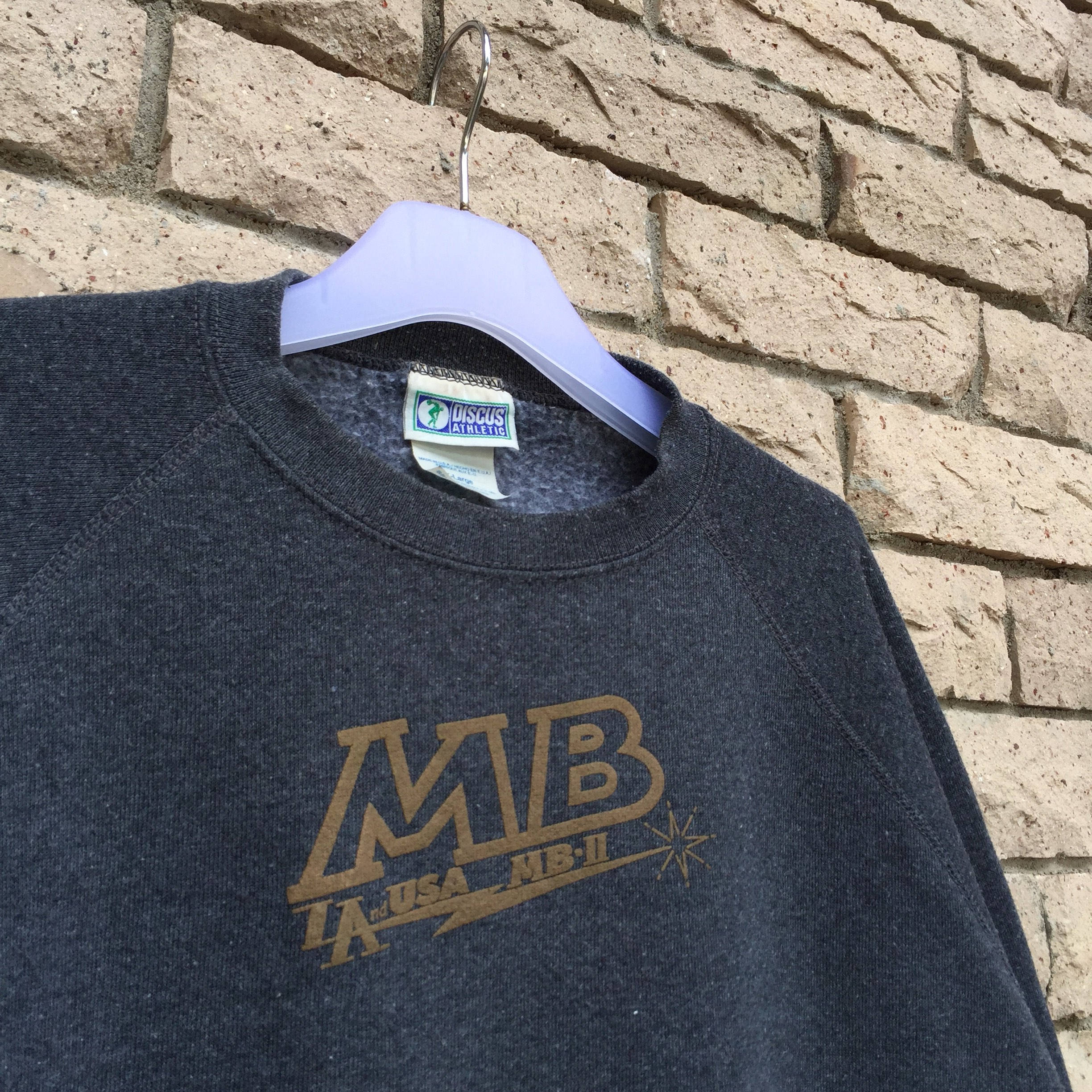Vintage 90s Discus Athletic Raglan Sweatshirt - Made in USA - Size 