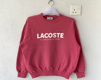 LACOSTE sweatshirt spell out big logo.. vintage lacoste.. vintage sweatshirt.. size 40