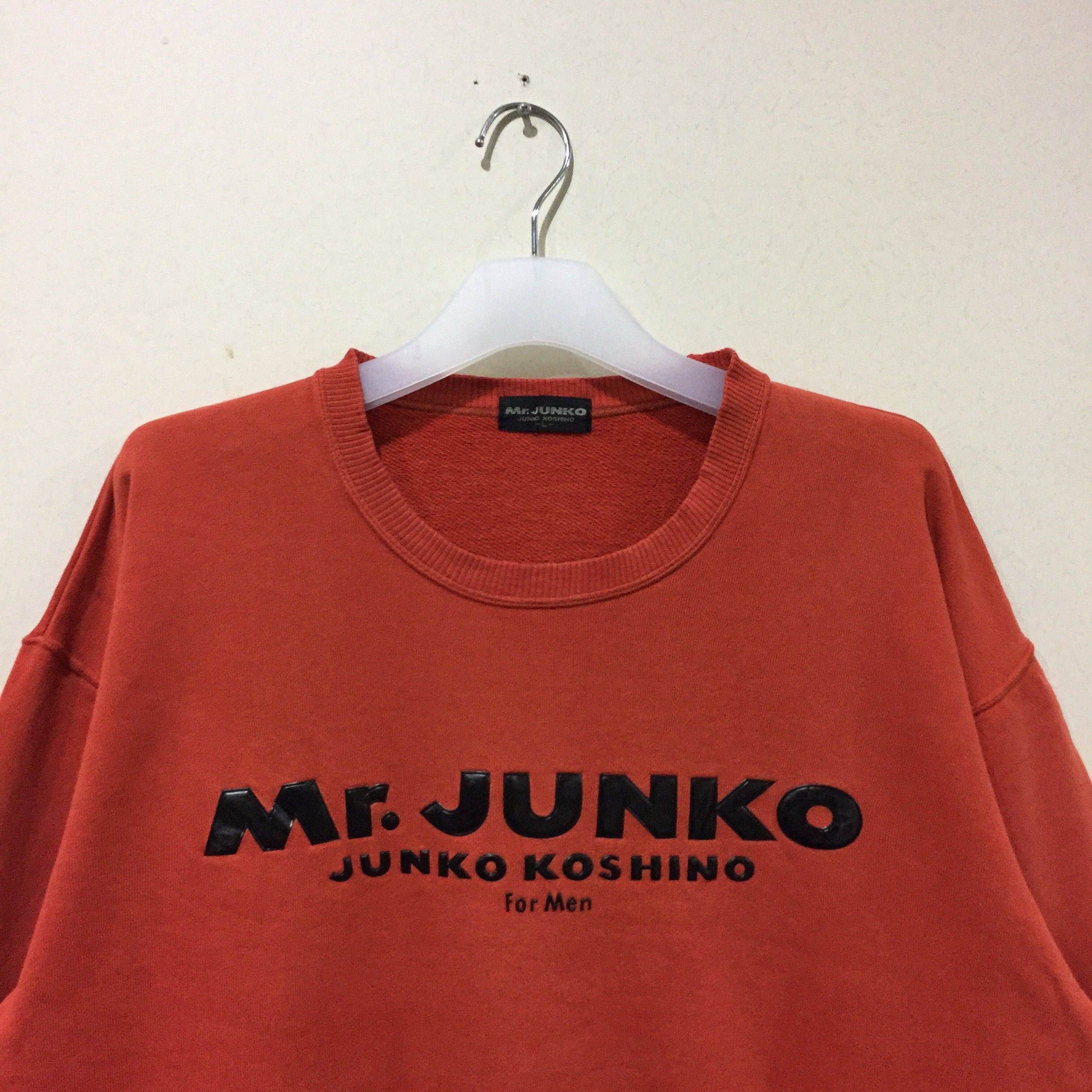 ヴィンテージ JUNKO KOSHINO スウェットシャツ：Mr Junko Big ロゴ