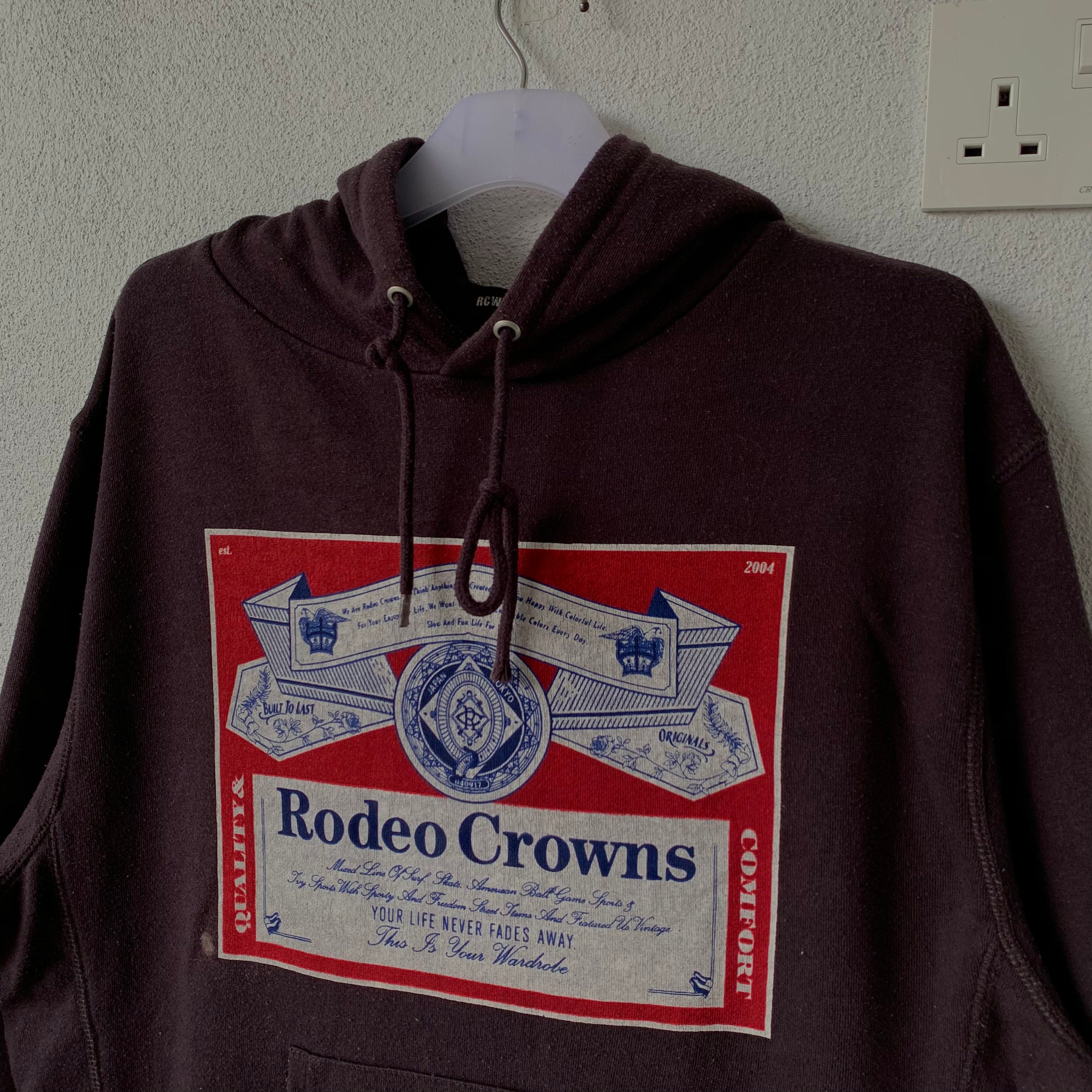 RODEO CROWNS Hoodie Spell Out Big Design.. Japanese Brand