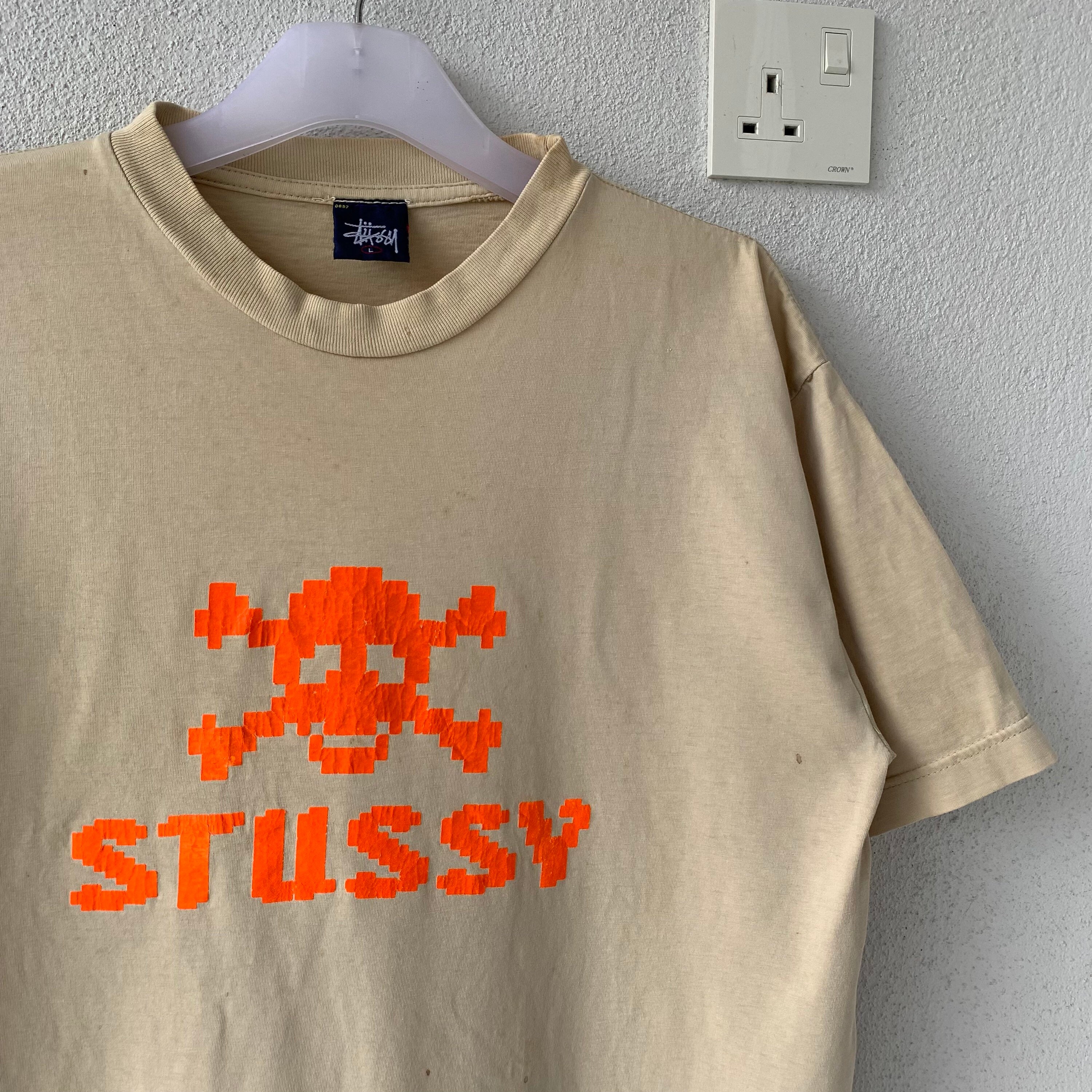 Vintage Stussy T-shirt: Cross Skull Logo, Made in USA, Size L - Etsy