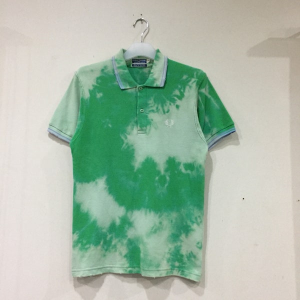 Vintage Fred Perry Tie Dye Polo Shirt: Made In England, Size S/XS