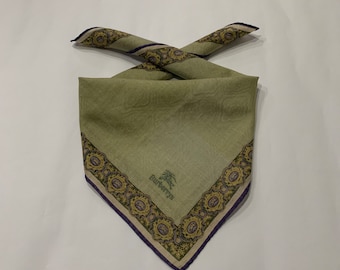 BURBERRYS handkerchief bandana handky neckerchief small logo.. vintage burberrys..