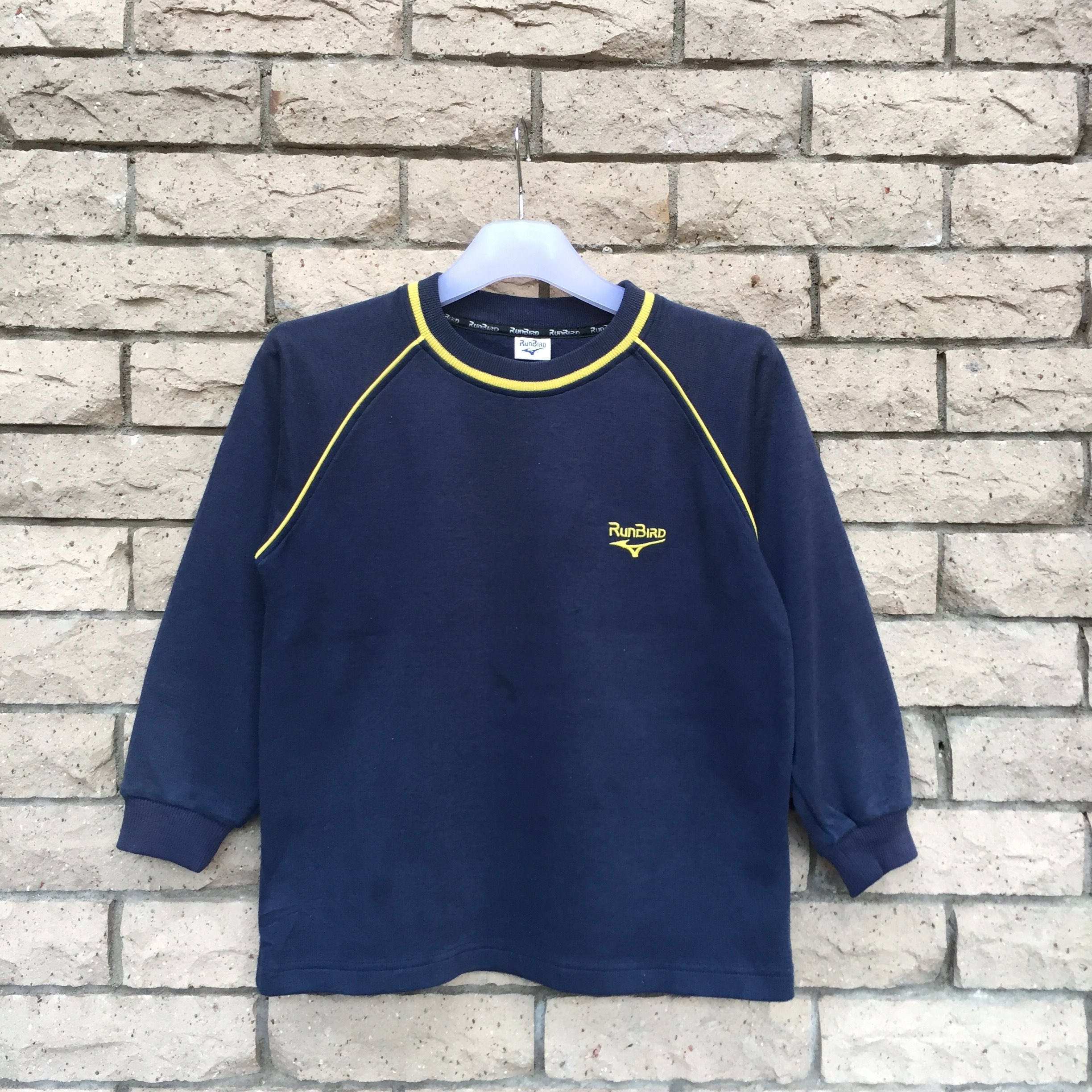 Vintage MIZUNO RUNBIRD Sweatshirt Embroidered Small Logo