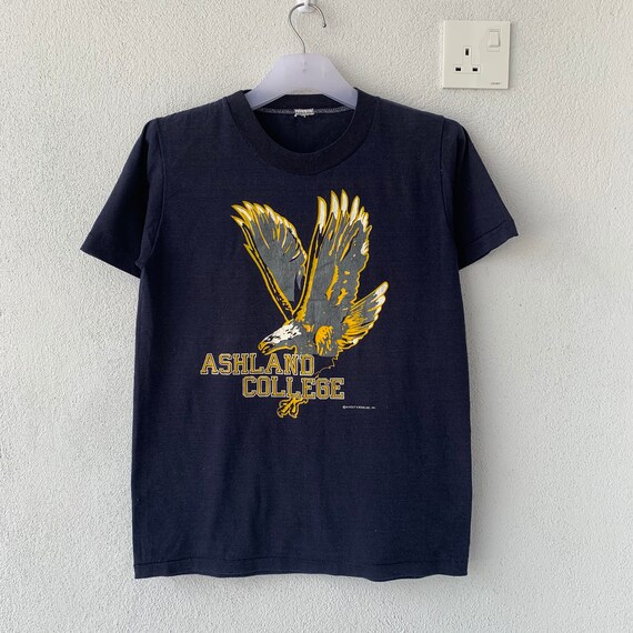ASHLAND COLLEGE t shirt spell out big logo.. Ameri