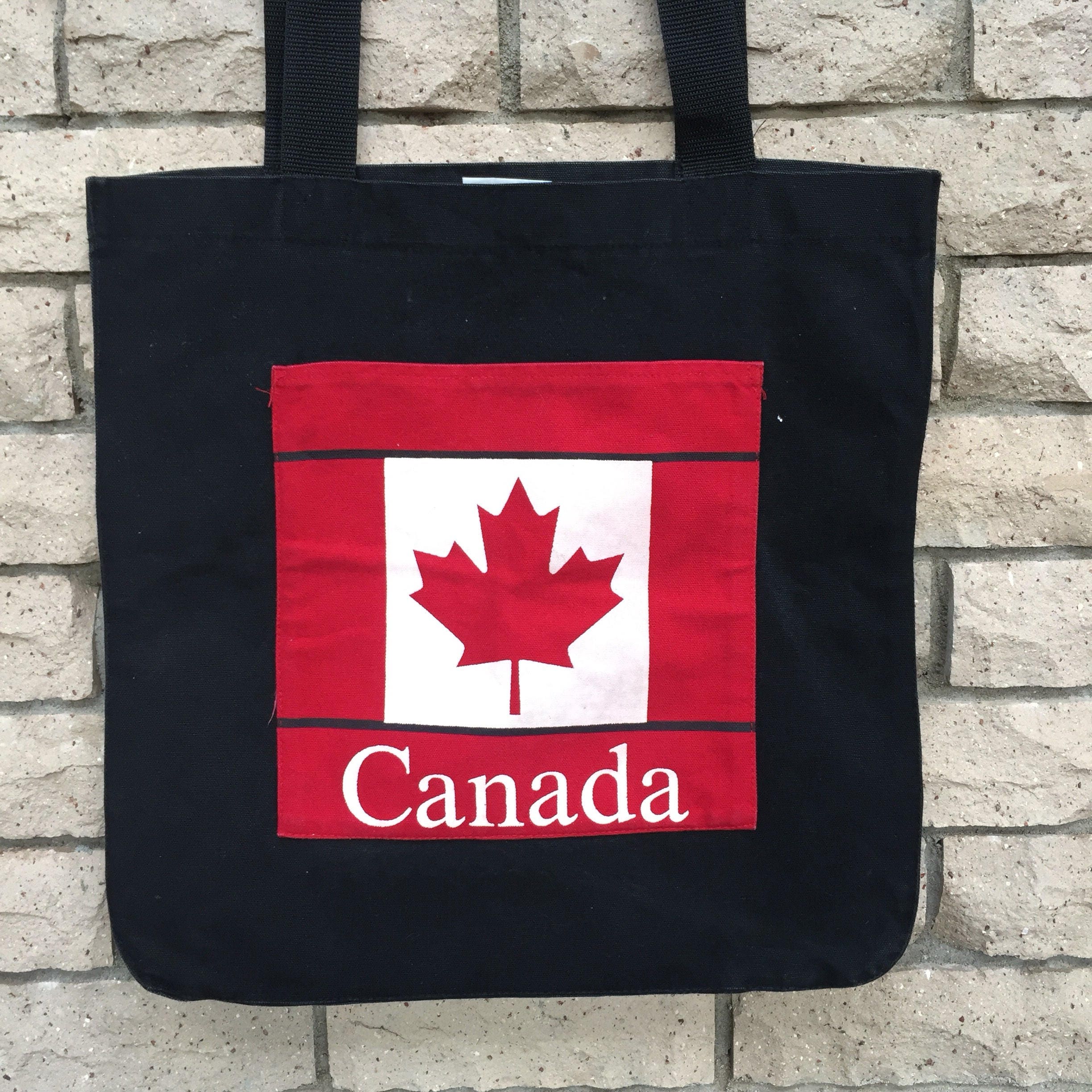 Vintage 90's CANADA souvenir tote bag.. Canada vlag tote Etsy