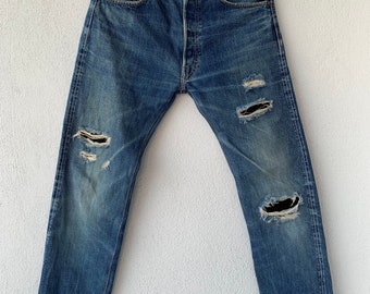 MAGAZIJN BEDRIJF op maat verontrust denim ontwerp.. Japans merk.. streetwear