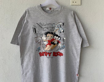 Vintage Betty Boop T-shirt: groot katoenen T-shirt met grafische print