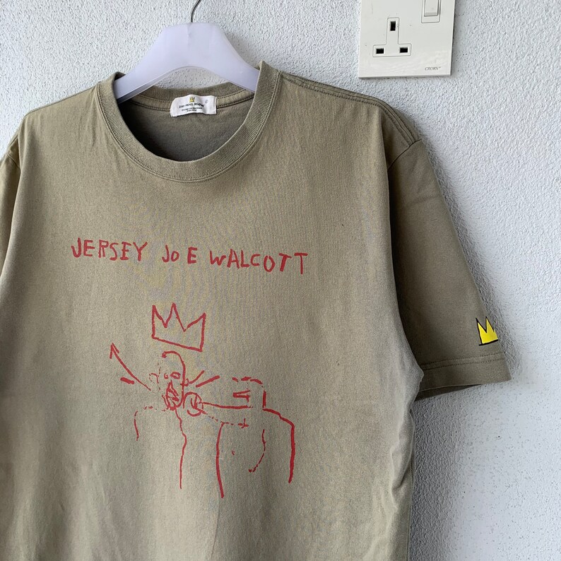 JEAN MICHEL BASQUIAT T Shirt Big Design.. Jersey Joe Walcott.. Size L