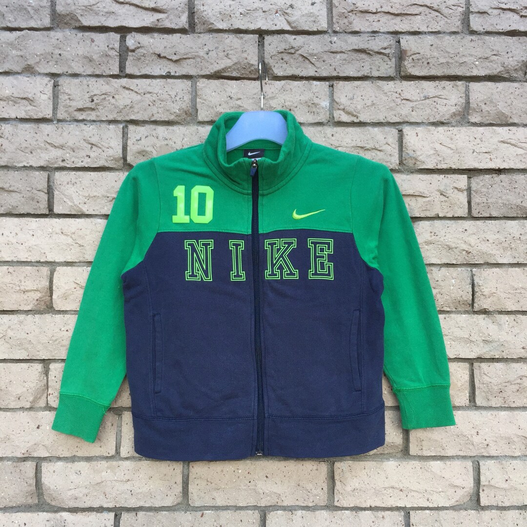 Vintage NIKE Sweater Jacket Spell Out Bog Logo... Nike Etsy