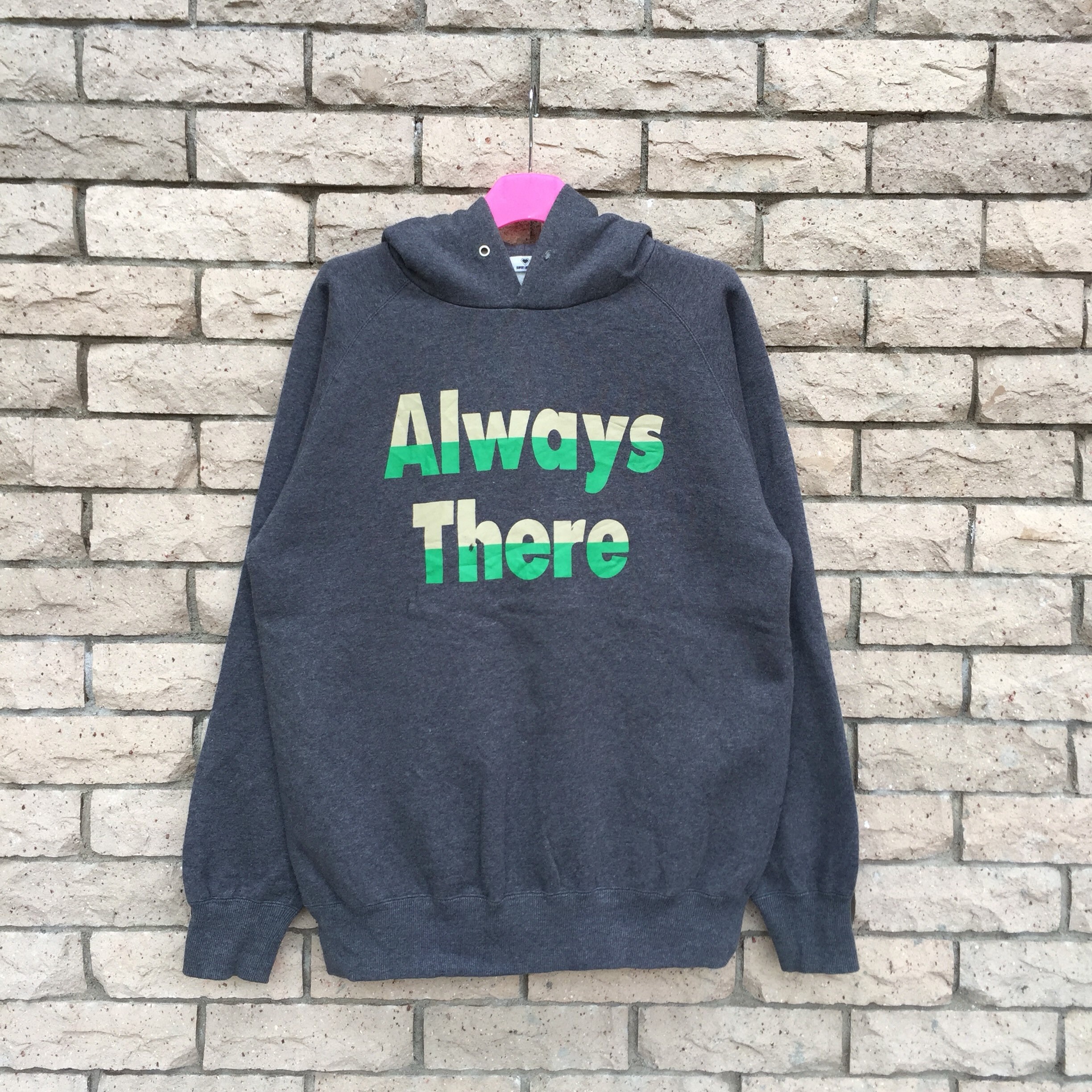 SUPER LOVERS Hoodie Spell Out Big Logo.. Always There.. Lovers Record.. lovers rock.. vintage hoodie.. size L