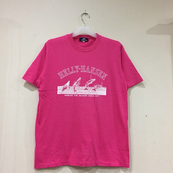 Helly Hansen, Vintage HELLY HANSEN T-Shirt: Fish Logo, Outdoor Brand (Size L)