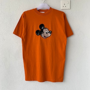 Mickey MouseX Nina Gill t shirt bead embroidery design.. Handmade.. vintage t shirt.. size 16/S