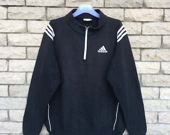 Sweat-shirt brodé Adidas vintage - Noir Pull sport XL/2XL