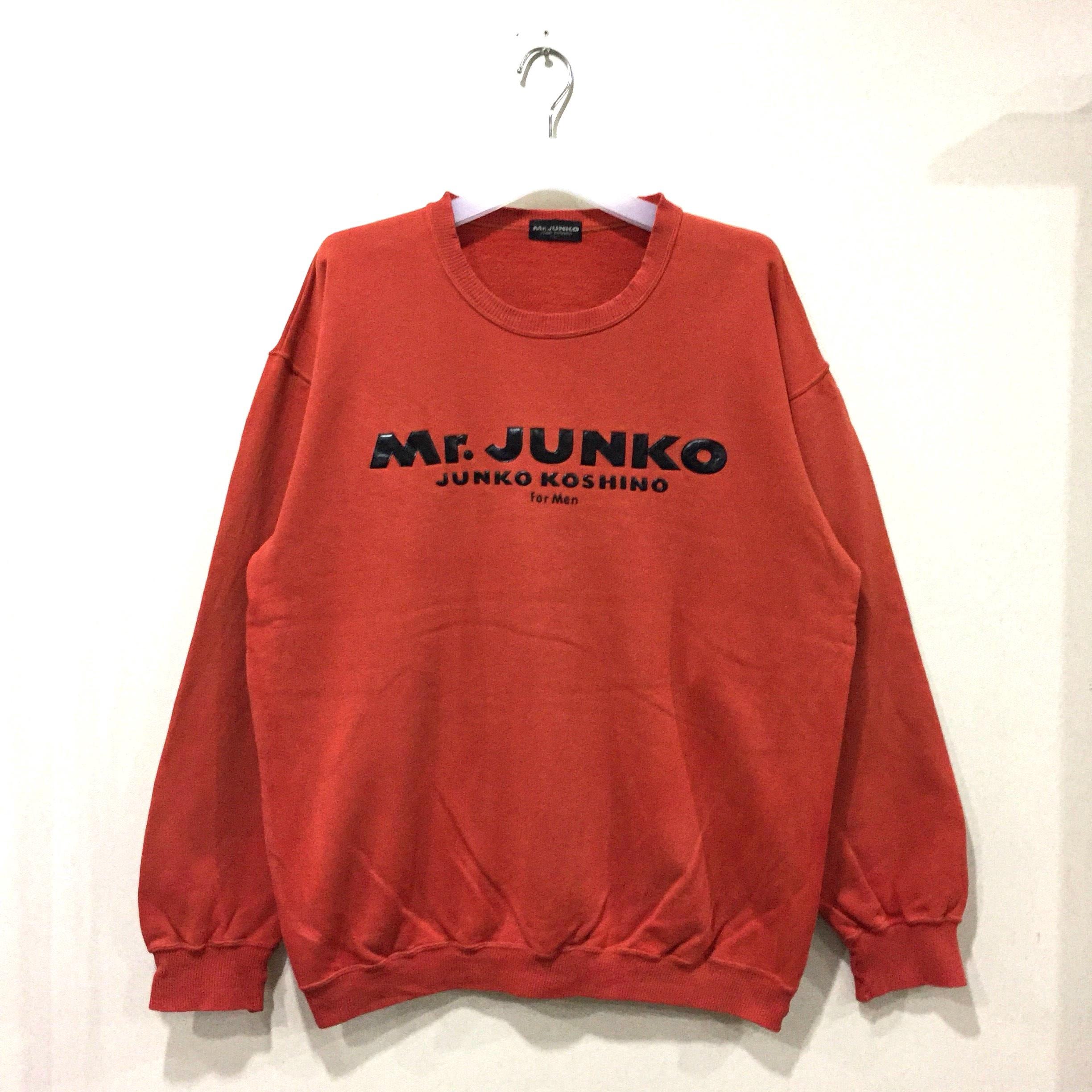 ヴィンテージ JUNKO KOSHINO スウェットシャツ：Mr Junko Big ロゴ
