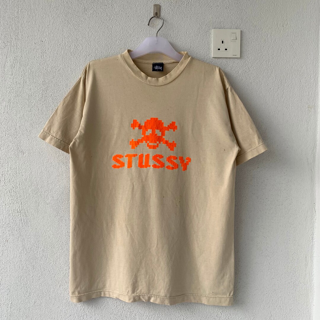 Vintage Stussy T-shirt: Cross Skull Logo, Made in USA, Size L - Etsy