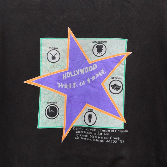 vintage 90's HOLLYWOOD t-shirt spellout big logo.… - image 3