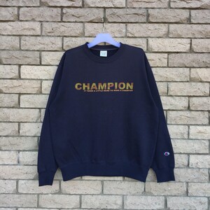 Sudadera CHAMPION vintage con logo grande... ropa de calle... sudadera vintage... talla L