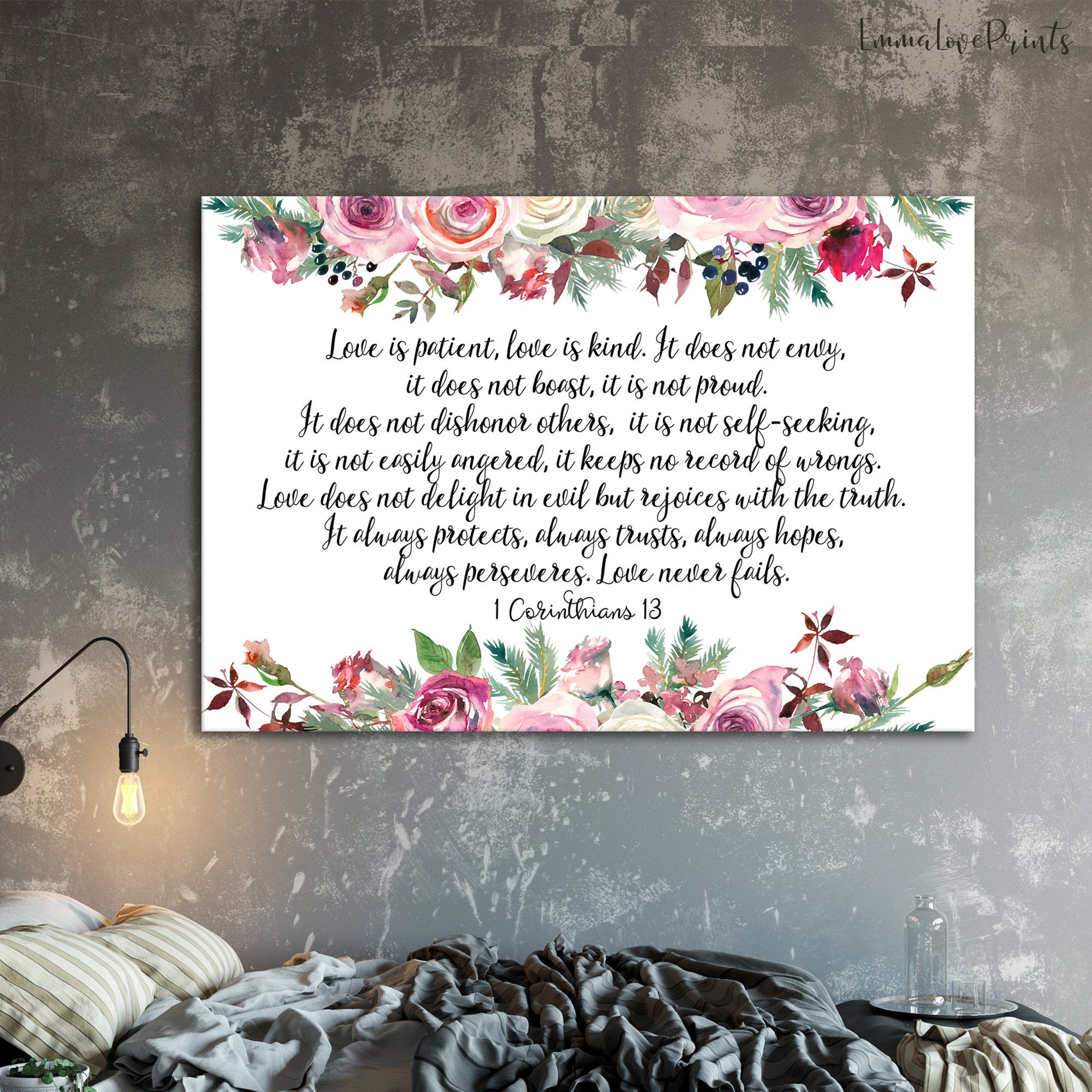 Bible Verse Prints Love is Patient Love is Kind 1 Etsy