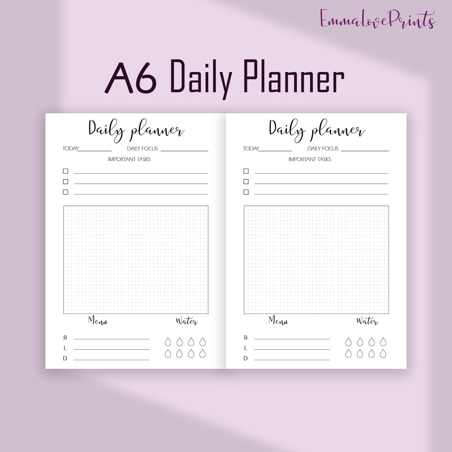 A6 Planner Inserts A6 TN Inserts Daily Planner Pages Do1P A6 planner inserts a6 tn inserts daily planner pages do1p