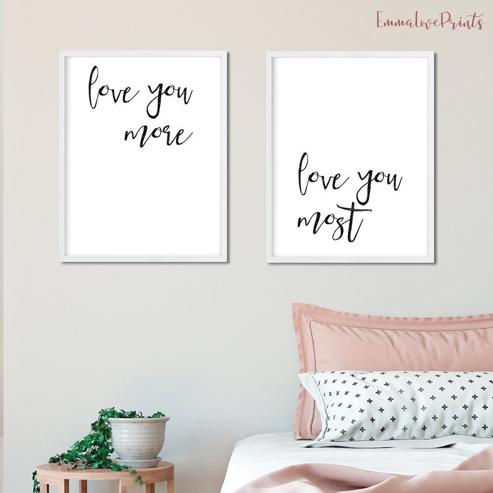 Bedroom Decor Printable Bedroom Wall Art Gift for Him Home Decor Love