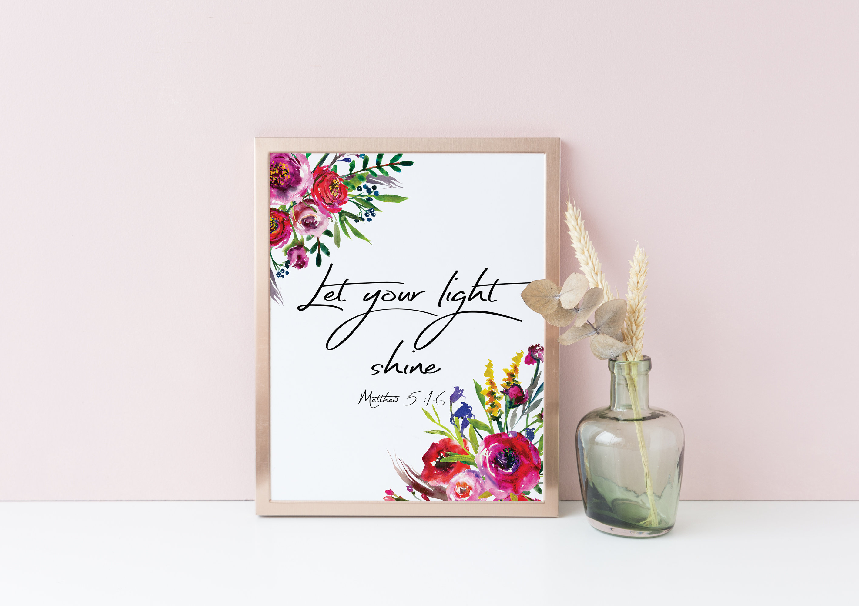 Let Your Light Shine Bible Verse Wall Art Bible Verse Prints Scripture Prints Dorm Wall Art Ff 1