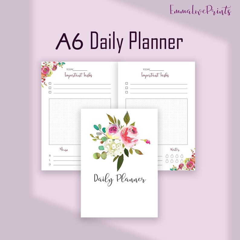 A6 Planner Inserts A6 TN Inserts Daily Planner Pages Do1p Etsy