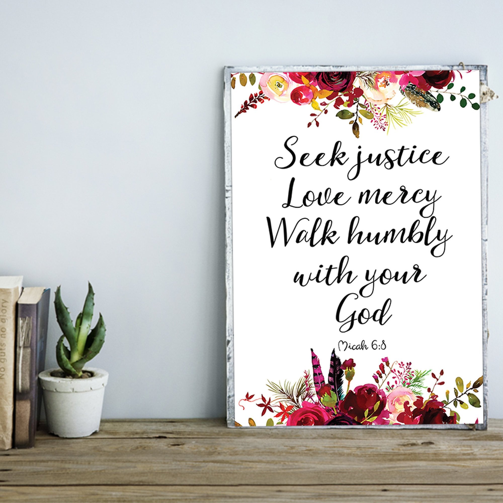 Scripture Wall Art Micah 6 8 Bible Verse Print Seek Justice Etsy Scripture wall art micah 6 8 bible verse print seek justice etsy