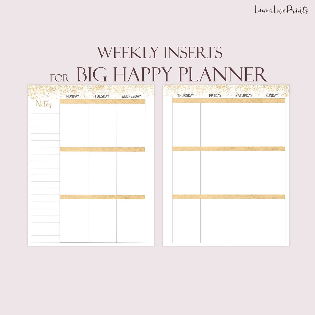 Big Happy Planner Inserts Big Happy Planner Refills Weekly Etsy Big Happy Planner Inserts Big Happy Planner Refills Weekly Etsy