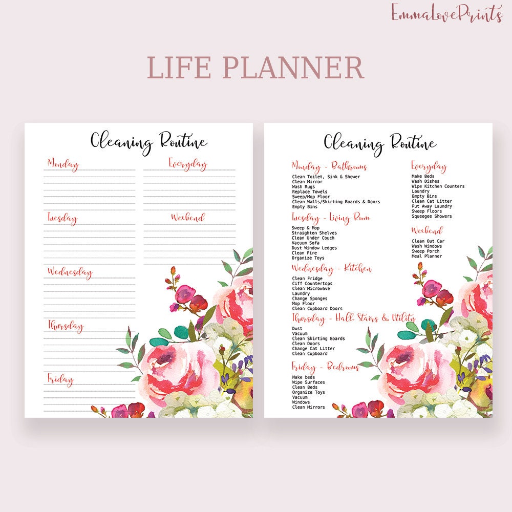 Life Planner Printable Big Happy Planner Inserts Daily Planner Etsy Canada