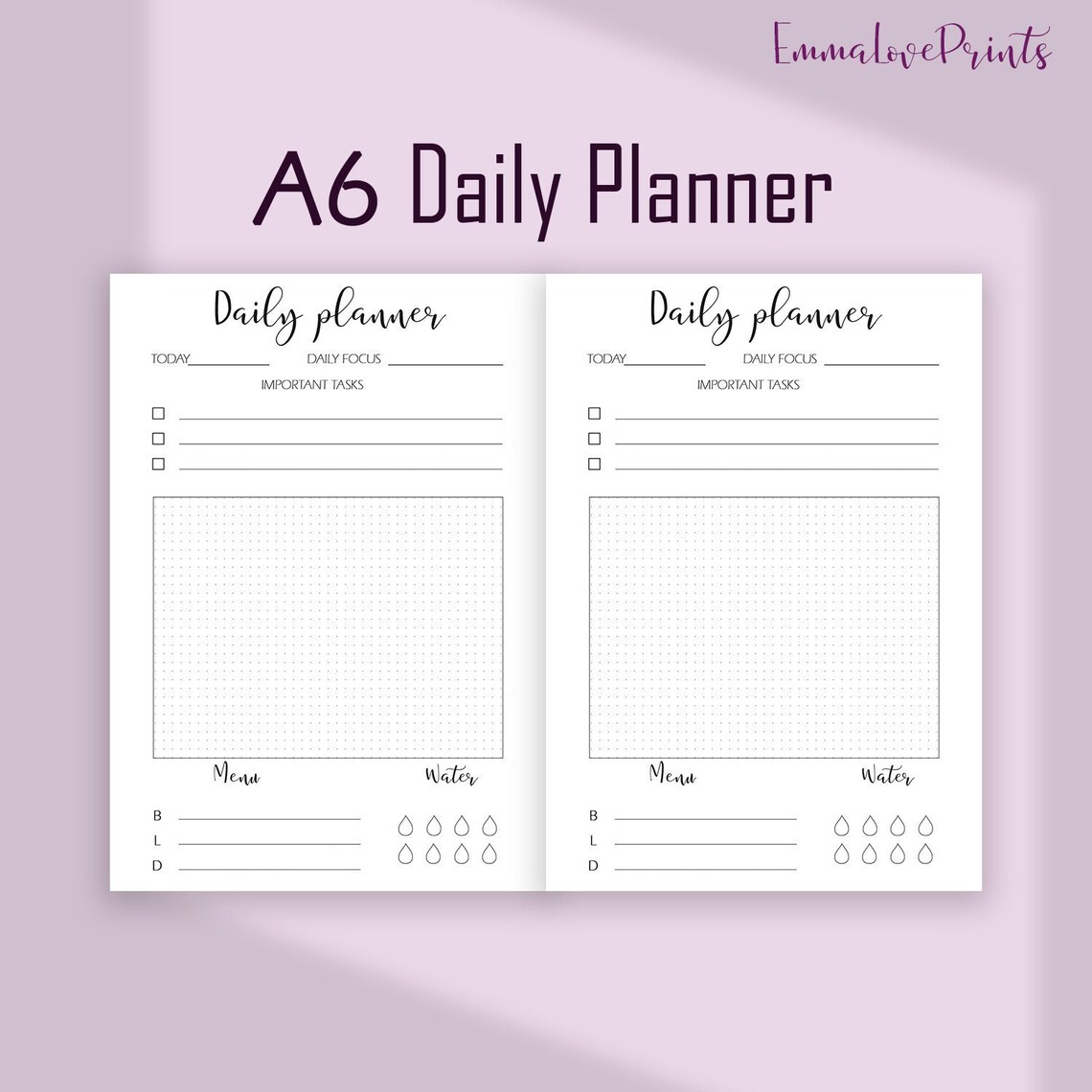A6 Planner Inserts A6 TN Inserts Daily Planner Pages Do1p - Etsy
