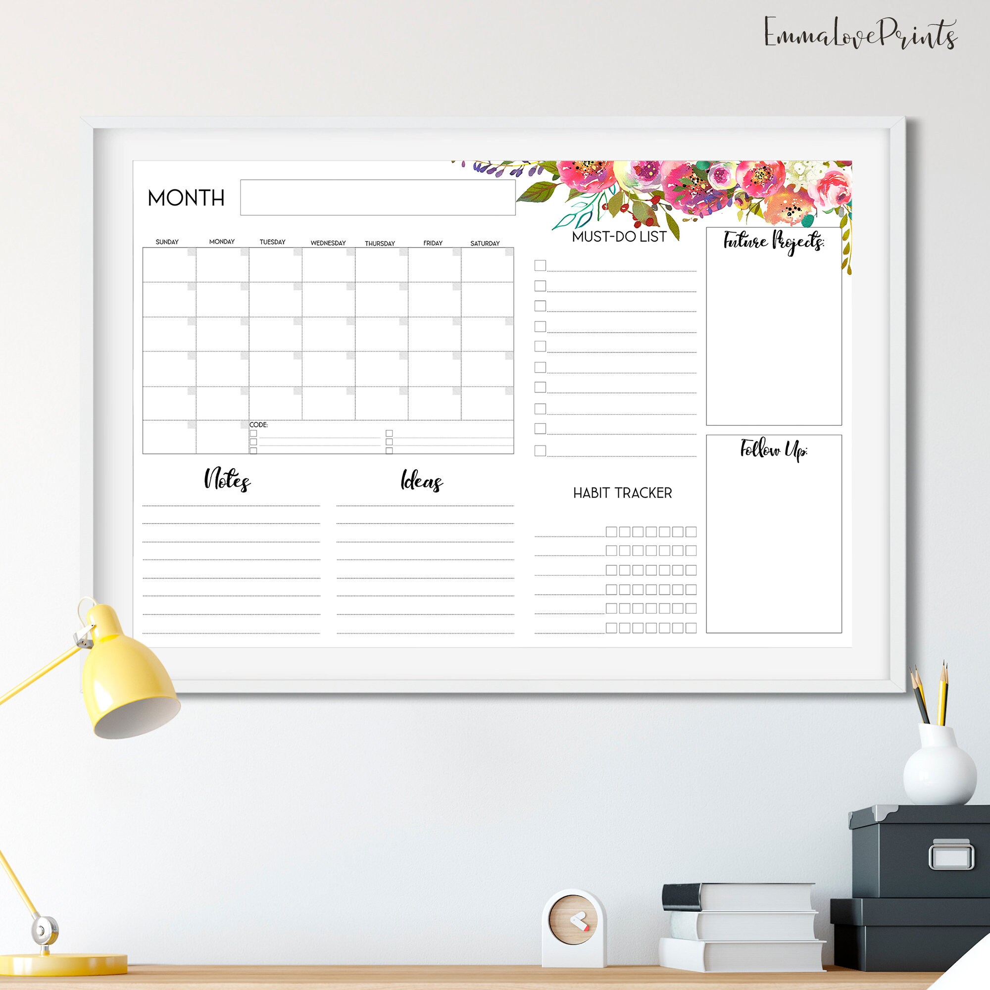 large wall calendar undated calendar printable calendar memo board